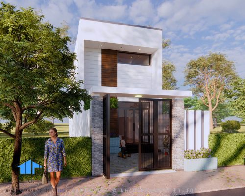 thiết kế nhà cấp 4 gác lửng hiện đại