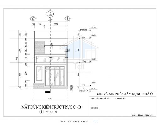 Bản vẽ xin phép xây dựng tại phan thiết