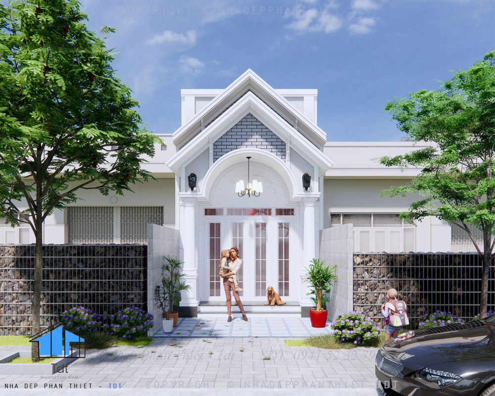 thiết kế nhà cấp 4 giả mái thái tại phan thiết