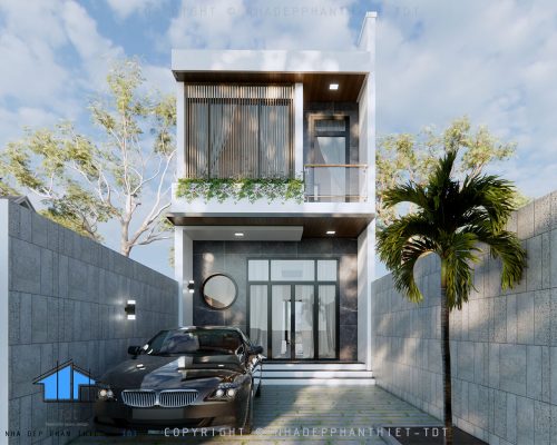 mẫu nhà phố 1 trệt 1 lầu hiện đại tại phan thiết