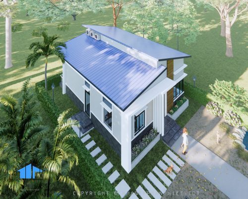 nhà cấp 4 mái lệch đẹp tại phan thiết