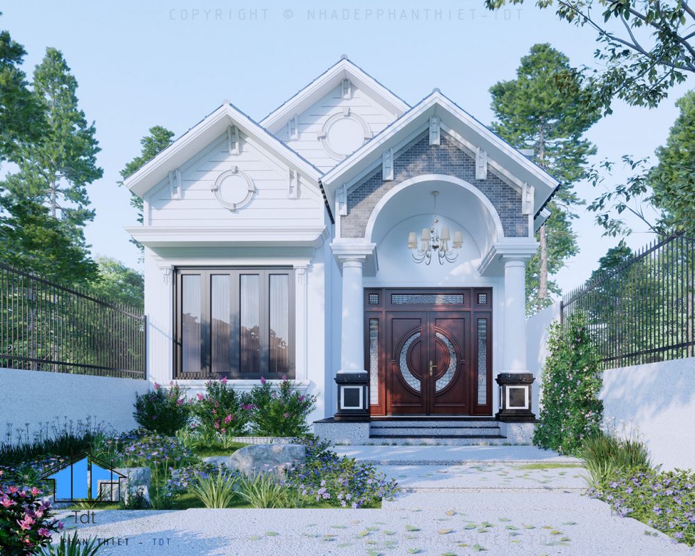 thiết kế nhà cấp 4 mái thái