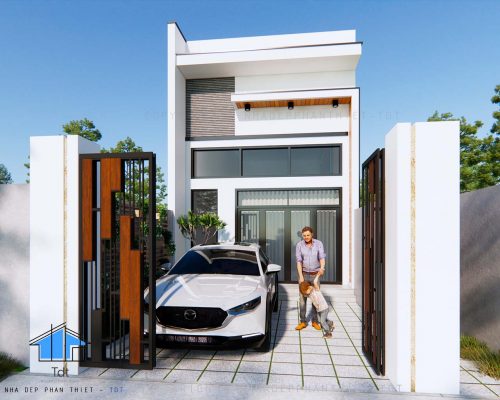 thiết kế nhà cấp 4 gác lửng hiện đại đẹp