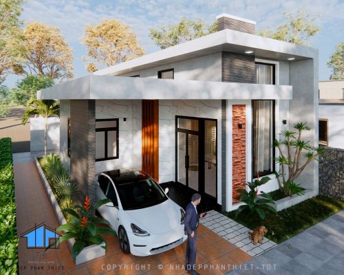 mẫu biệt thự trệt hiện đại đẹp