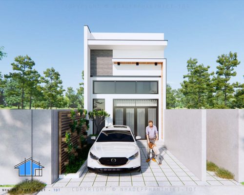 thiết kế nhà cấp 4 gác lửng hiện đại đẹp