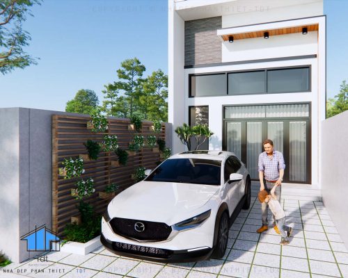 thiết kế nhà cấp 4 gác lửng hiện đại đẹp