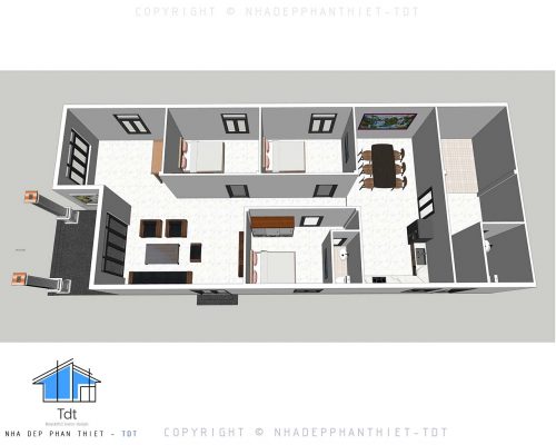 mặt bằng nhà cấp 4 đẹp