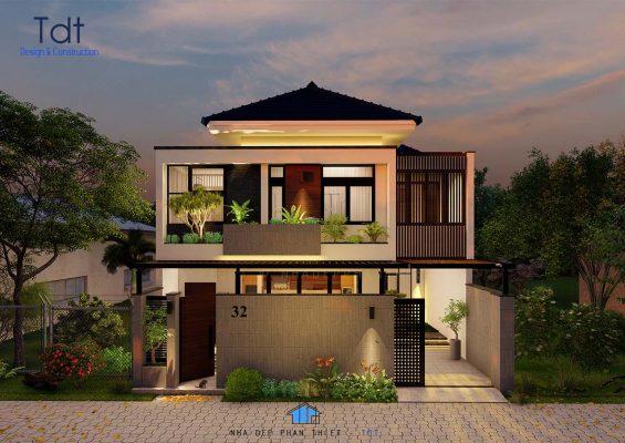 thiết kế biệt thự mái nhật