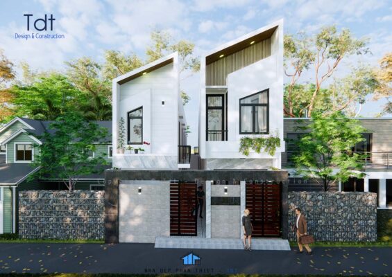 thiết kế nhà phố 2 tầng