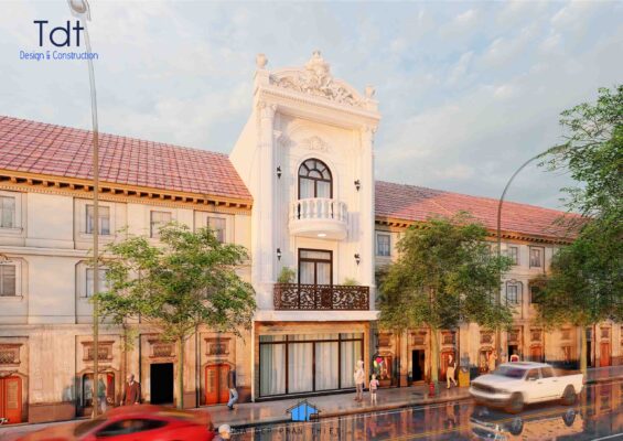 nhà 3 tầng tân cổ điển