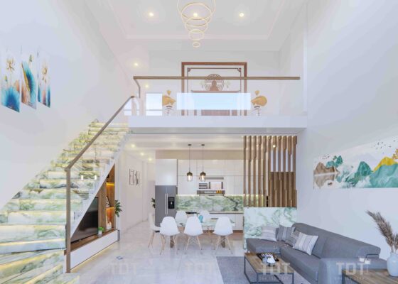 nhà cấp 4 gác lửng