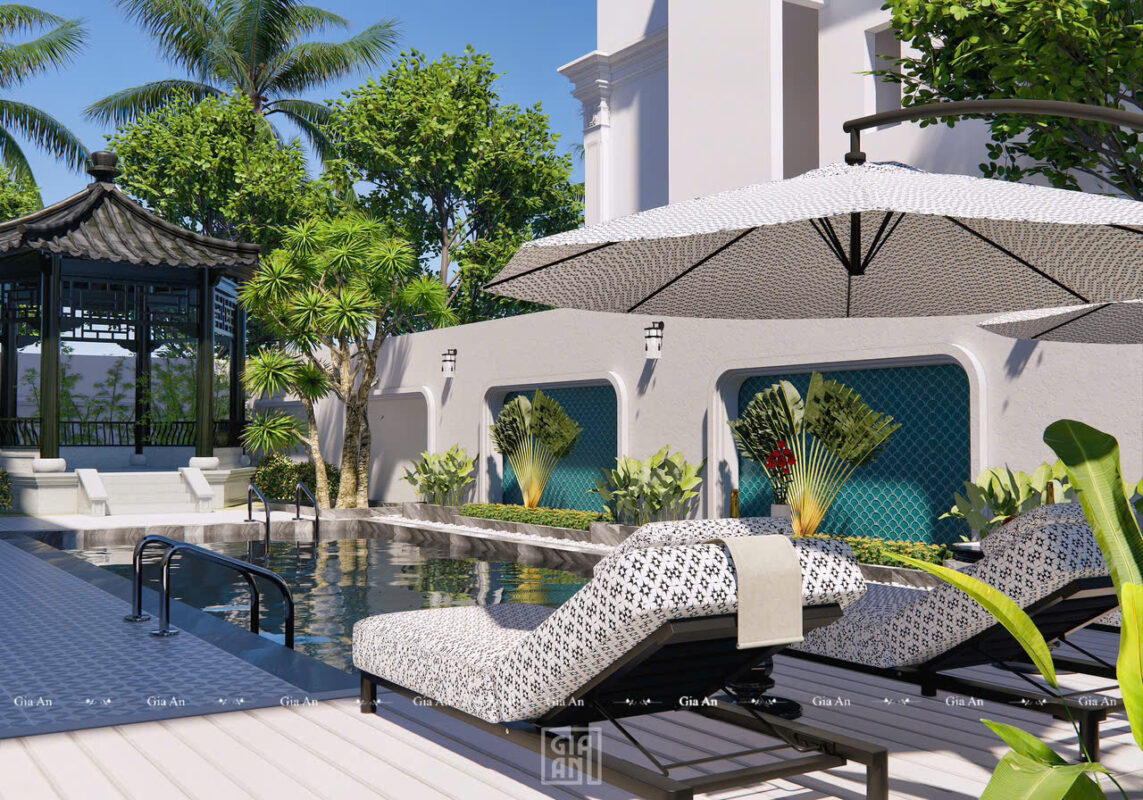 Hồ bơi Biệt thự indochine